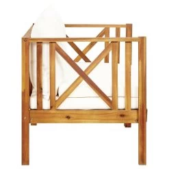 VidaXL Tuinbank 2-zits Met Kussens 122 Cm Massief Acaciahout -Beroemde Tuinmeubel Winkel 8bac5842d89b4c6c9eefc2157d1d3b2a