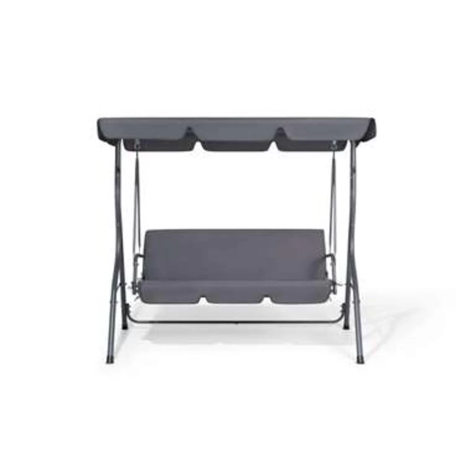 Beliani Schommelbank CHAPLIN - Grijs Polyester 5 Beliani Schommelbank CHAPLIN - Grijs Polyester - Afbeelding 3