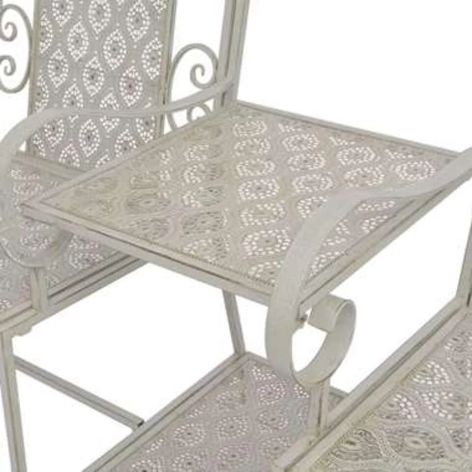 VidaXL Tuinbank 2-zits 161 Cm Staal Grijs 5 VidaXL Tuinbank 2-zits 161 Cm Staal Grijs - Afbeelding 3