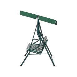 Beliani Schommelbank CHAPLIN - Groen Staal -Beroemde Tuinmeubel Winkel 8d9856d176b845cd9034a686385317e1