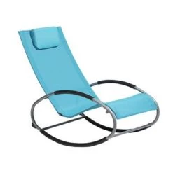 Beliani Tuinligstoel CAMPO - Blauw Staal, Textiel -Beroemde Tuinmeubel Winkel 912f3a7d36054c3f95be2ac67591bd49