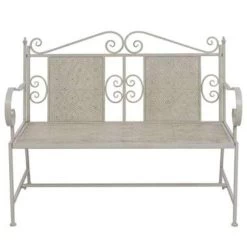 VidaXL Tuinbank 115 Cm Staal Grijs -Beroemde Tuinmeubel Winkel 92dd72548e5e45f4813fb9c122be5964