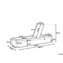 Beliani Tuinligstoel FOSSATO - Wit Aluminium, Textiel -Beroemde Tuinmeubel Winkel a7067c0fc68640e4a73b3e92c9f866ff