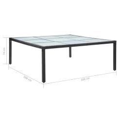 VidaXL Tuintafel 200x200x74 Cm Poly Rattan Zwart -Beroemde Tuinmeubel Winkel affcd82fc1044016be2fe7185c686b64
