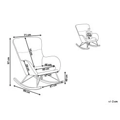 Beliani Schommelstoel ELLAN - Blauw Fluweel -Beroemde Tuinmeubel Winkel b9bd525ed125483f94d417124cccba8e 1