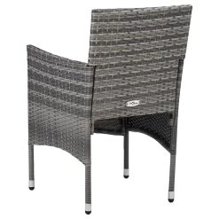VidaXL Tuinstoelen 2 St Poly Rattan Grijs -Beroemde Tuinmeubel Winkel b9eb2efd3d964f6fae34832d0db9822b