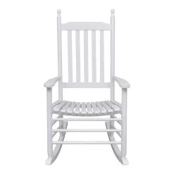 VidaXL Schommelstoel Met Gebogen Zitting Hout Wit -Beroemde Tuinmeubel Winkel babc286272ac46eca07d055e360a7f38
