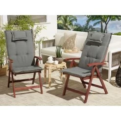 Beliani Inklapbare Tuinmeubels TOSCANA - Donkere Houtkleur Acaciahout -Beroemde Tuinmeubel Winkel c1d991c0ffa840adb2d8575ab6200793