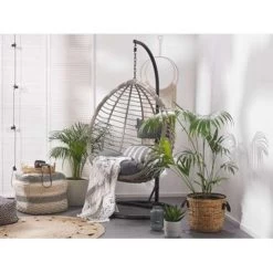 Beliani Hangstoel TOLLO - Grijs Pe Rotan 7 Beliani Hangstoel TOLLO - Grijs Pe Rotan -Beroemde Tuinmeubel Winkel c355aabbe8df4599b82d6f6f9feeca46