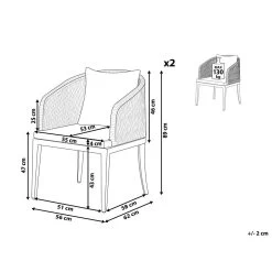 Beliani Tuinstoel LIPARI - Grijs Aluminium -Beroemde Tuinmeubel Winkel c65e447165f348f59f0906a5a3be9e6e
