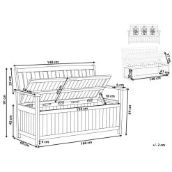 Beliani Tuinbank SOVANA - Lichte Houtkleur Acaciahout -Beroemde Tuinmeubel Winkel ceb6dc2e734b4d92adbc74b701ad30c8