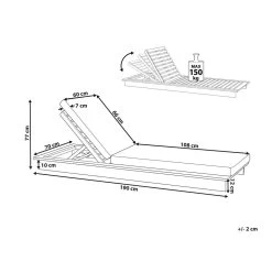 Beliani Tuinligstoel GRANARI - Lichte Houtkleur Acaciahout -Beroemde Tuinmeubel Winkel cf831ebe077e48209b438b589de3943f