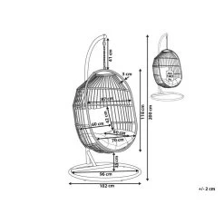 Beliani Hangstoel ALBA - Wit Pe Rotan -Beroemde Tuinmeubel Winkel d13704e4de9b48f090467d0b14cff610 1