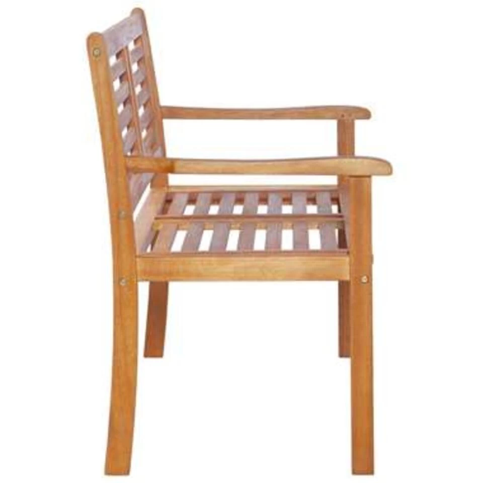 VidaXL Tweezits Tuinbank 120 Cm Massief Eucalyptushout 5 VidaXL Tweezits Tuinbank 120 Cm Massief Eucalyptushout - Afbeelding 3