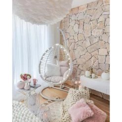 Beliani Hangstoel FANO - Wit Pe Rotan -Beroemde Tuinmeubel Winkel daaebc8eb96d45b5844262c89b09ff78