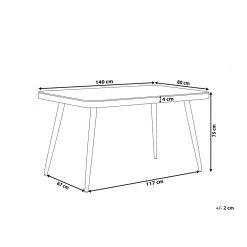 Beliani Tuintafel LIPARI - Grijs Aluminium 8 Beliani Tuintafel LIPARI - Grijs Aluminium -Beroemde Tuinmeubel Winkel dd4b2be4f727435f95fa4ce304aa1c39