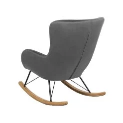 Beliani Schommelstoel ELLAN - Grijs Fluweel -Beroemde Tuinmeubel Winkel e07b31a65adf4d83a55cacac2584e01f