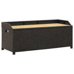 VidaXL Tuinopbergbank 120 Cm Poly Rattan Zwart -Beroemde Tuinmeubel Winkel e4b4051f06f9451fa4cdf76442942b80