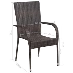 VidaXL Tuinstoelen Stapelbaar 2 St Poly Rattan Bruin 9 VidaXL Tuinstoelen Stapelbaar 2 St Poly Rattan Bruin -Beroemde Tuinmeubel Winkel e9e4c33ee54540bea3f2e9cd461bd97f