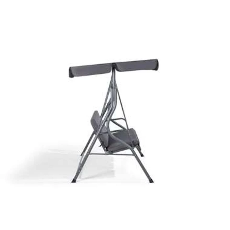 Beliani Schommelbank CHAPLIN - Grijs Polyester 6 Beliani Schommelbank CHAPLIN - Grijs Polyester - Afbeelding 4