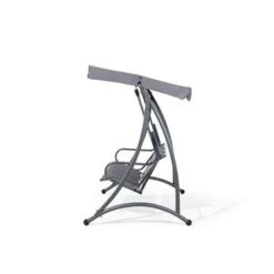 Beliani Schommelbank BOGART - Grijs Polyester -Beroemde Tuinmeubel Winkel ede776bafefc4a2180f78beb78708aa6