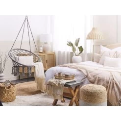 Beliani Hangstoel GABELLA - Grijs Katoen 9 Beliani Hangstoel GABELLA - Grijs Katoen -Beroemde Tuinmeubel Winkel f6a01ceab96941e8a81d4aae27f573e8