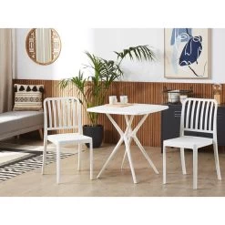 Beliani Tuinstoel SERSALE - Wit Synthetisch Materiaal -Beroemde Tuinmeubel Winkel fb516ea8cf294eacb284d35529171318