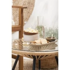 Le Sud Bijzettafel Monte Carlo - Naturel - Ø50x38 Cm -Beroemde Tuinmeubel Winkel sf 50155128 1012